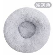 Coussin moelleux et lavable pour lit pour chien/chat – Coussin de couchage confortable pour chiens et chats (70 cm, gris clair)