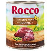 Édition limitée Rocco Menu de printemps cœurs de veau, légumes verts pour chien - 24 x 800 g
