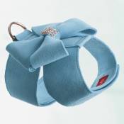 Harnais avec noeud papillon pour chien - Bleu (Taille: S)