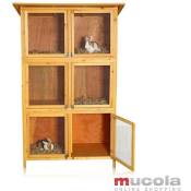 Mucola - Cage de lapin six boîtes en bois, clapier