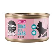 Cosma Asia Kitten en gelée 6 x 85 g pour chaton thon,