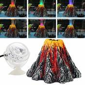 DIVISTAR Kit de décoration d'aquarium volcan à LED