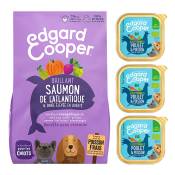 Edgard & Cooper Puppy sans céréales 2,5 kg + barquettes 3 x 100 g à prix spécial ! - saumon, dinde (2,5 kg) + poulet bio, poisson bio (3 x 100 g)