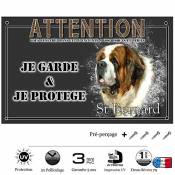 Pets-Easy.com Pancarte Chien personnalisée Saint-Bernard