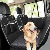 Housse de siège arrière pour chien, housse de siège de voiture pour chien 100% étanche avec fenêtre en maille,hamac de voiture pour chien