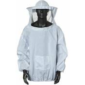 Shining House - Vêtements d'apiculture corps professionnel vêtements d'apiculture équipement anti-abeille haut anti-abeille à capuche - white