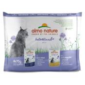 Almo Nature Holistic Intestinal Help pour chat - lot mixte : 3 x 70 g volaille + 3 x 70 g poisson