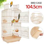 Cage Oiseaux Cage de Perroquet Volière pour Oiseaux Canaries Perruche Canaris 46 x 36 x 92 cm (Amande) - Yaheetech