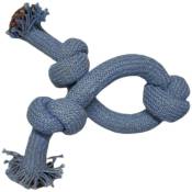 Corde COSMIC 3 nœuds, taille ø 3 cm x 50 cm, jouet pour chien. - animallparadise - Bleu