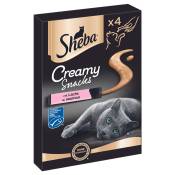 8x12g Sheba Creamy Snacks saumon - Friandises pour chat