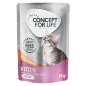 12x85g Kitten saumon en sauce Concept for Life Sachets pour chat