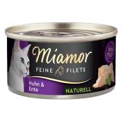 Lot Miamor Filets Fins Naturels 24 x 80 g pour chat - poulet, canard