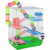 Pawhut - Cage pour hamster souris rongeur 4 étages