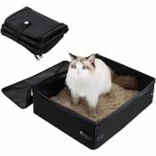 Litière pour chat étanche pliable, portable, litière