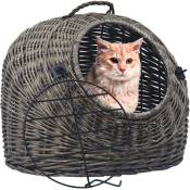 Vidaxl - Cage de transport pour chats Gris 45x35x35