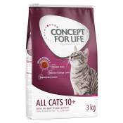 3kg All Cats 10+ Concept for Life - Croquettes pour chat