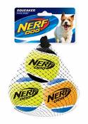 NERF Pack of 3 Balle de Tennis/Jouet Sonore pour Chien