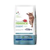 Paquet économique : 2x1,5kg Natural Trainer Exigent Adult avec poisson bleu nourriture pour chat sec