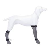 trixie chaussettes de protection en silicone - s : 6 cm-30 cm - gris - pour chien
