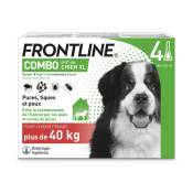 4 pipettes XL FRONTLINE Combo Chien 40-60 kg - Antiparasitaire pour chien
