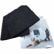 Animallparadise - 2 filtres a charbon pour maison de toilette sur pieds Noir