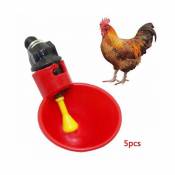 Lts Fafa - 5x Abreuvoirs à eau pour poulets Poultry Coop Bol en plastique à boire