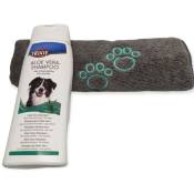 Animallparadise - Shampoing à l'aloé Vera 250ml et serviette en microfibre, pour chien