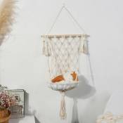 Bohemian woven hamac nid de chat pet net bag pet basket cat basket swing pet bed 40 80cm (moins de 10 kg) - Gabrielle