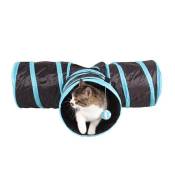 Tunnel Pliant Noir Jouet animal Cylindrique pour Chat