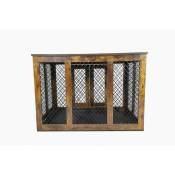 MaxxPet Cage pour chien en bois 94x60x72 cm - Caisse pour chien - Cage pour chien pour la maison - Niche pour chien - Marron - black