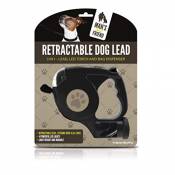 Retractable Dog Lead With Light And Poo Bag
