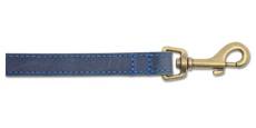 Ancol Timberwolf Leather Dog Lead - Blue (Lead Length: Large)