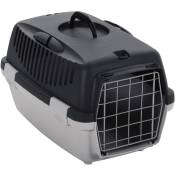 Cage de transport animaux de compagnie - Caisse de transport pour chat et chien Gris noir 48x32x31 cm pp BV324592