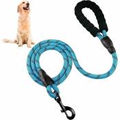 1.5m Dog Leash, Strong Dog Rope Leash with Soft Sponge Handle and Reflective Rope for Small Medium Large Dogs (Bleu) - beige - Ahlsen
