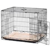 Cage caisse de transport pliante pour chien en métal