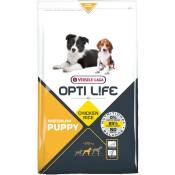 Opti Life Puppy Medium Dog Nourriture pour chiots avec poulet et riz 12,5 kgs Offre exclusive