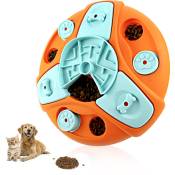 Rond orange, triangle bleu lac)Jouet puzzle pour chien à alimentation lente,Jouet interactif pour le dressage,Distributeur de friandises pour