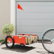 Vidaxl - Remorque de vélo cargo orange tissu oxford