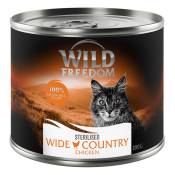 6x200g Wide Country Sterilised - pur poulet Sterilised Adult Wild Freedom boîtes pour chat : -10 % !
