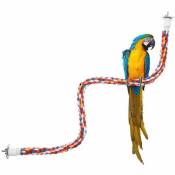 Happyshopping - Oiseau Corde Perche Oiseau Jouets Oiseau Escalade Corde Perroquet a Macher Jouet pour Cage Cage a Oiseaux, modele: Multicolore