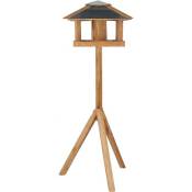 Best For Birds - Mangeoire en chêne sur trépied Carré toit acier
