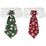 Cravate pour animaux de compagnie Cravate pour chien Costume réglable Cravates pour collier de chien Accessoires de fête Costume de NoëlL