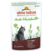 12x70g Anti Hairball bœuf Almo Nature Holistic - Pâtée pour chat