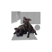 Tapis rafraîchissant pour chien et chat, 90x50 cm, tapis en gel gris.