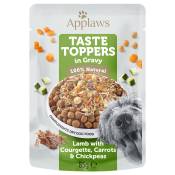 12x85g Applaws Taste Toppers en sauce agneau, carottes, courgettes - Pâtée pour chien
