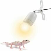 Douille Céramique 300W, E27 Prise de Lampe , Chauffage de Reptile Orientable à 360 ° Orientable Fixation(Ampoule Non Incluse)
