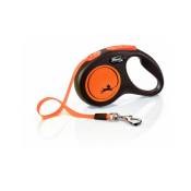 Flexi - Laisse New Neon m Tape 5 m black/ neon orange CL21T5-251-S-NEOOR - Noir/Orange