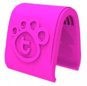 TOMPI Pince ergonomique en silicone - Fabriquée en Italie - Conçue pour une capture plus facile et plus propre des déjections de votre animal (Tompi + 25 kg, rose)