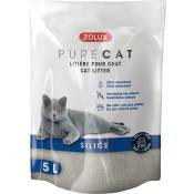 Zolux - Litière silice nature Purecat 5 litres