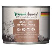 6x200g Venandi Animal monoprotéine veau nourriture pour chat humide
